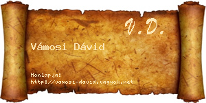 Vámosi Dávid névjegykártya
