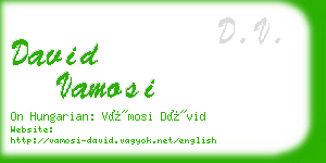 david vamosi business card